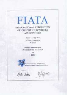 Certificat FIATA